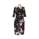 Calvin Klein Black Floral Sheath Dress - Size 6