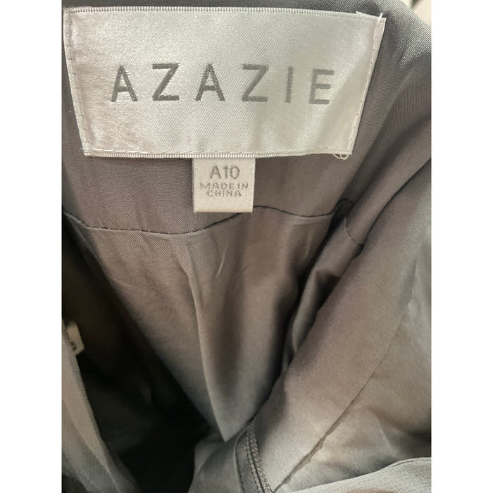 Azazie Gray Maxi Dress - Size A10