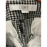 LOFT Black Gingham Cropped Pants