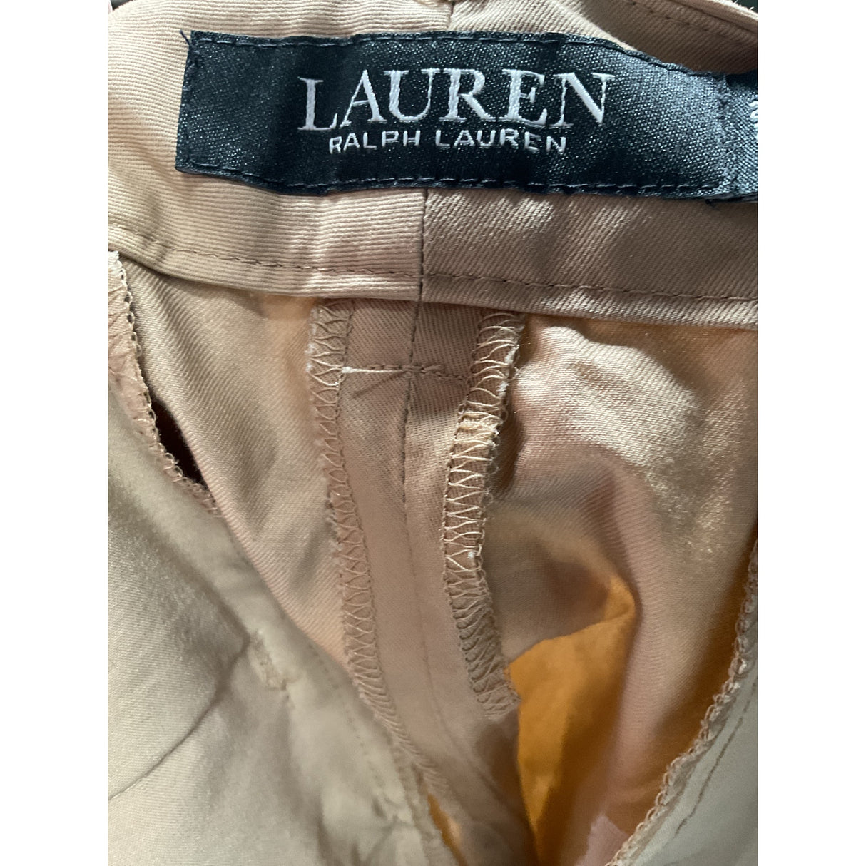 Lauren Ralph Lauren Plus Size Beige Ankle Pants