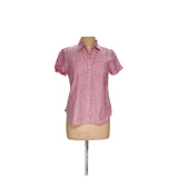 Tommy Hilfiger Pink Cotton Button-Up Women's Top