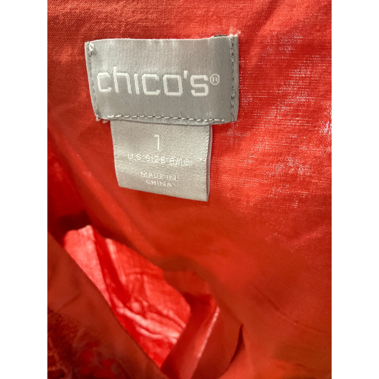 Chico's Orange Button-Up Jacket - Size 1