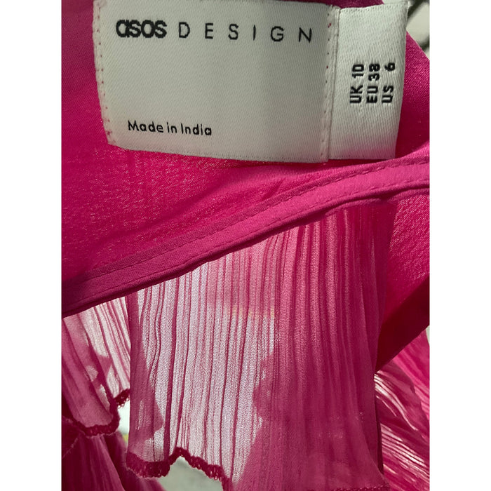 ASOS Pink A-Line Midi Dress - Size 6