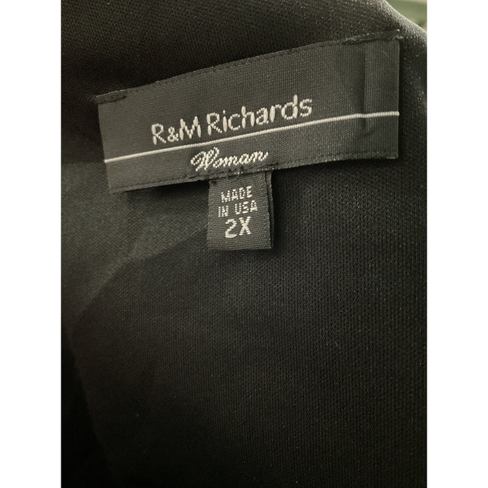 R&M Richards Black Plus Size Basic Jacket