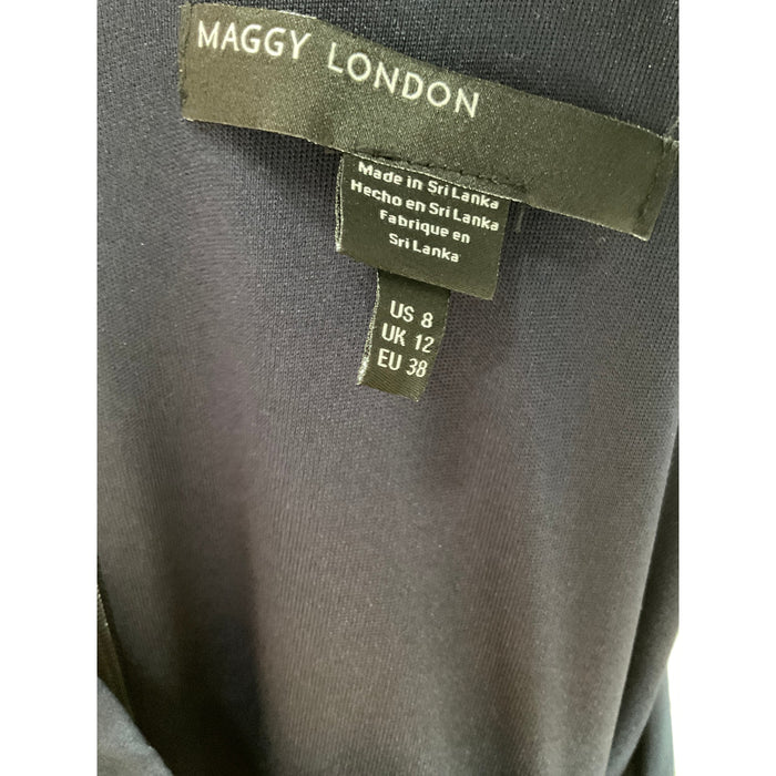 Blue A-Line Dress by Maggy London (Size 8)