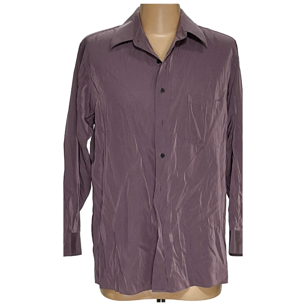 DKNY Men's Purple Cotton Button-Up Shirt