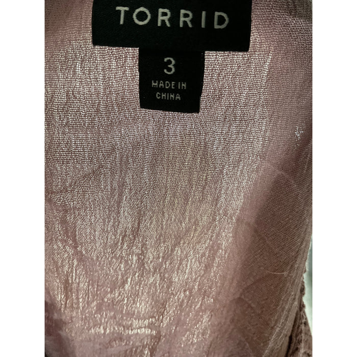 Torrid Purple Rayon Blouse - Size 3 Women's Regular