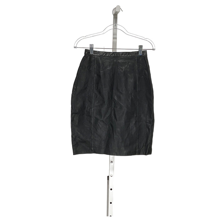 Express Black Leather Mini Skirt - Size 8