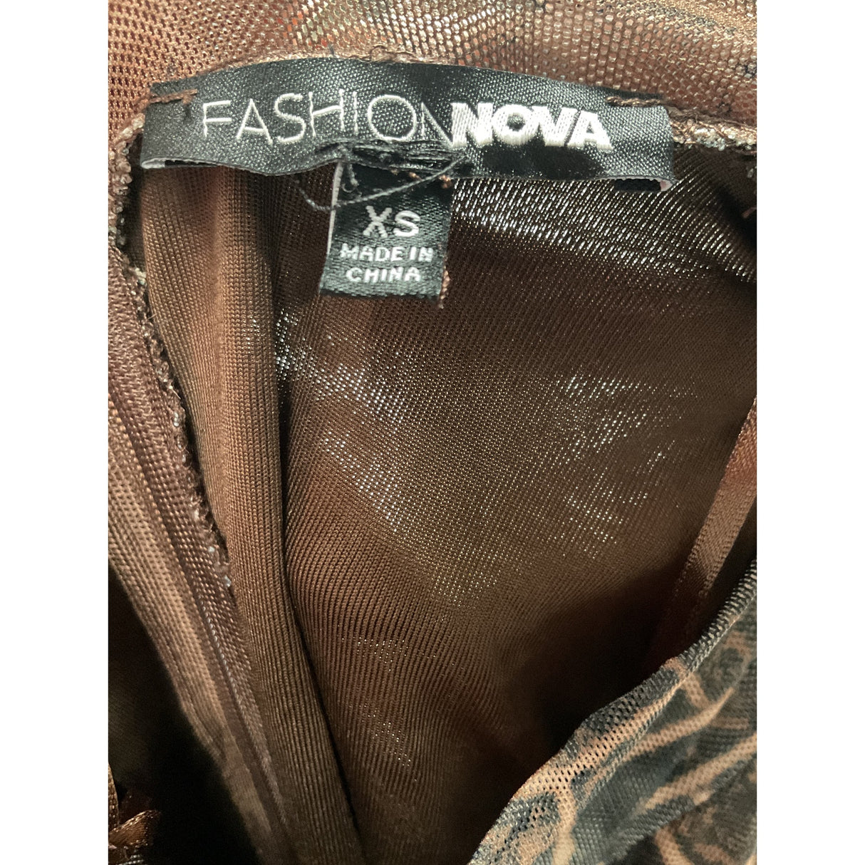 Fashion Nova Brown XS Jumpsuit