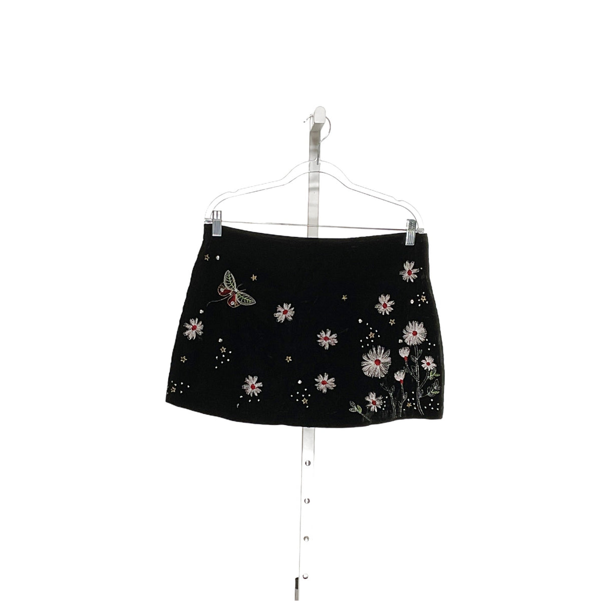 ZARA Multicolor Velvet Mini Skirt M