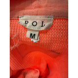 Pol Orange Cotton Button-Up Women's Top - Size M