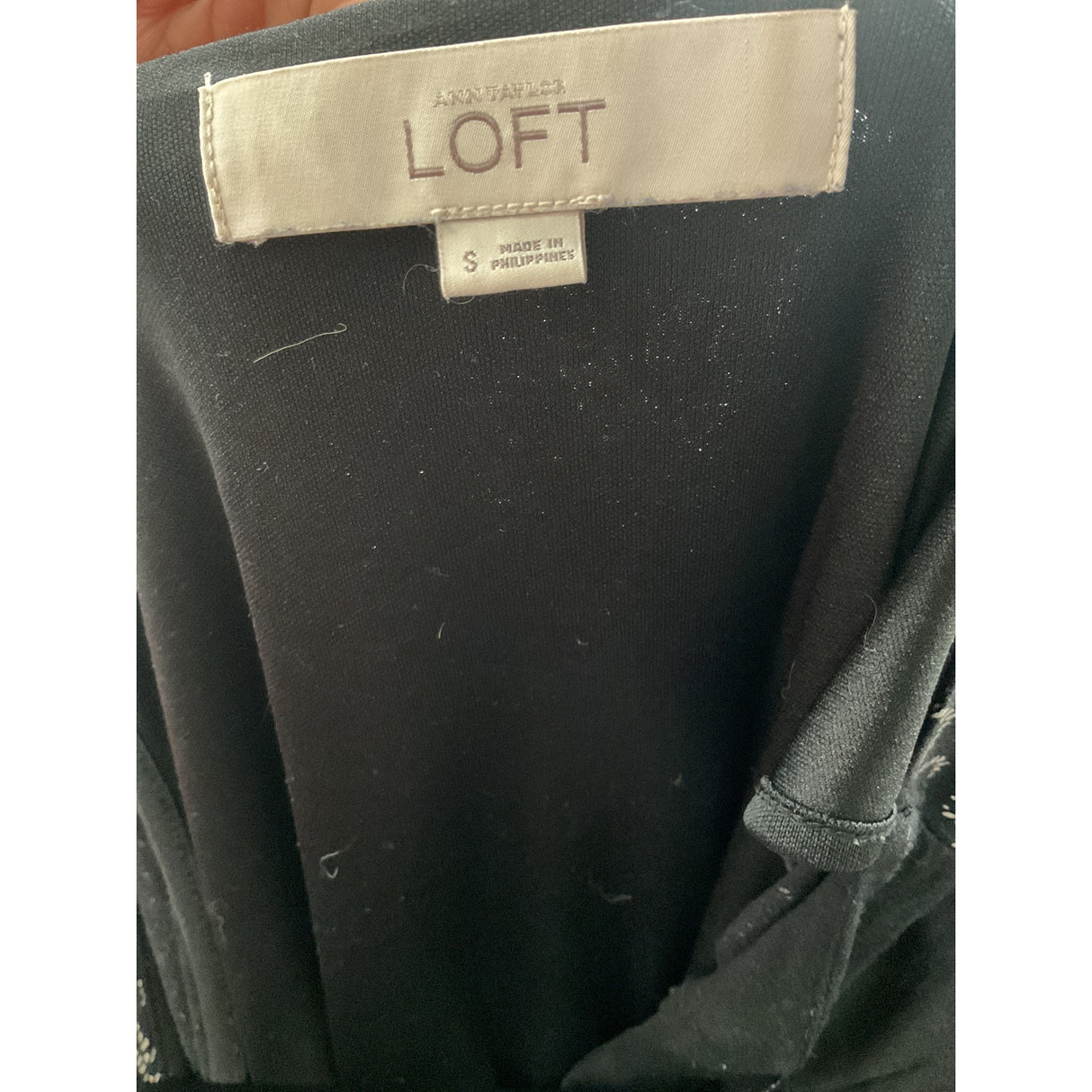 LOFT Black Blouson Dress