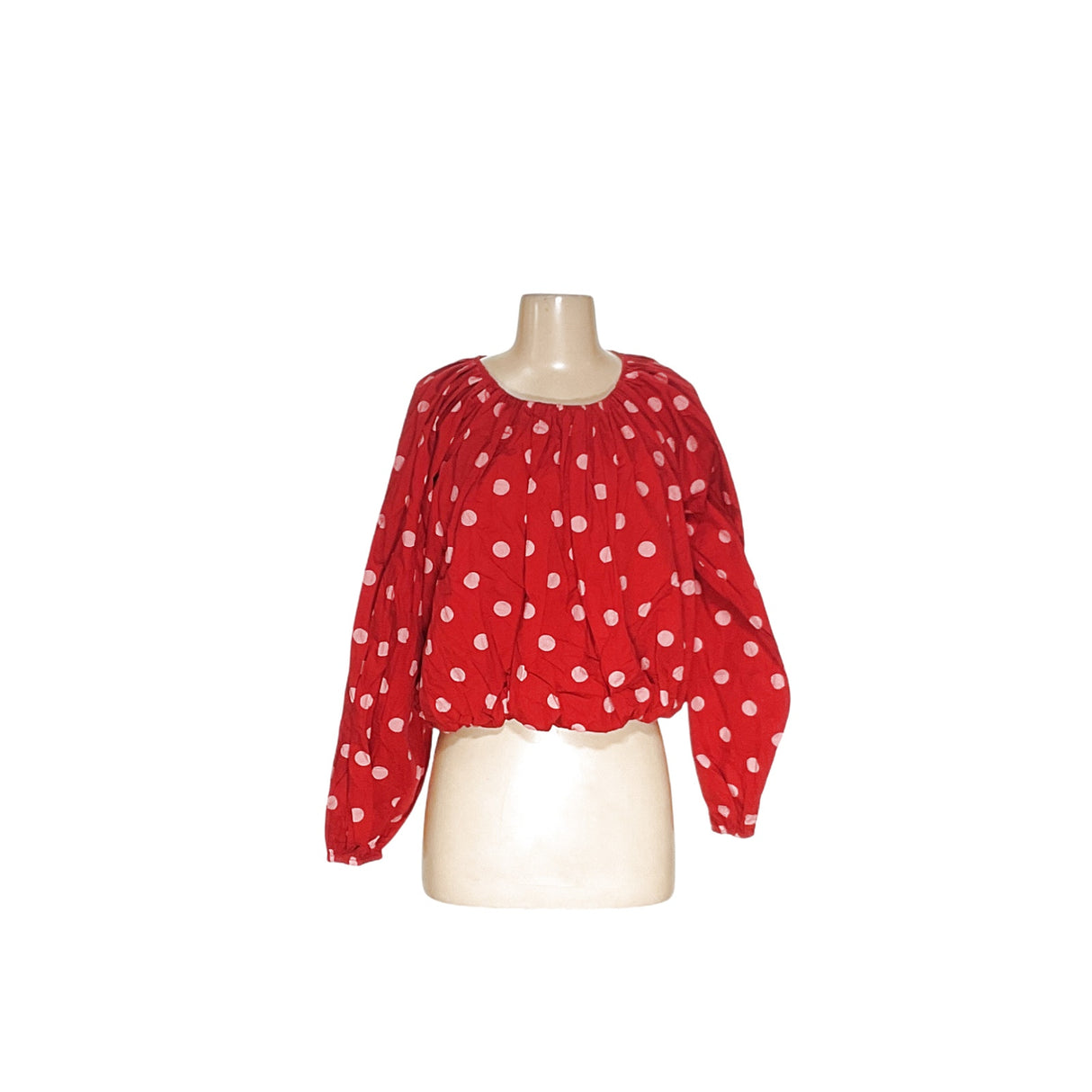 Maeve Orange Polka Dot Blouse - Size L