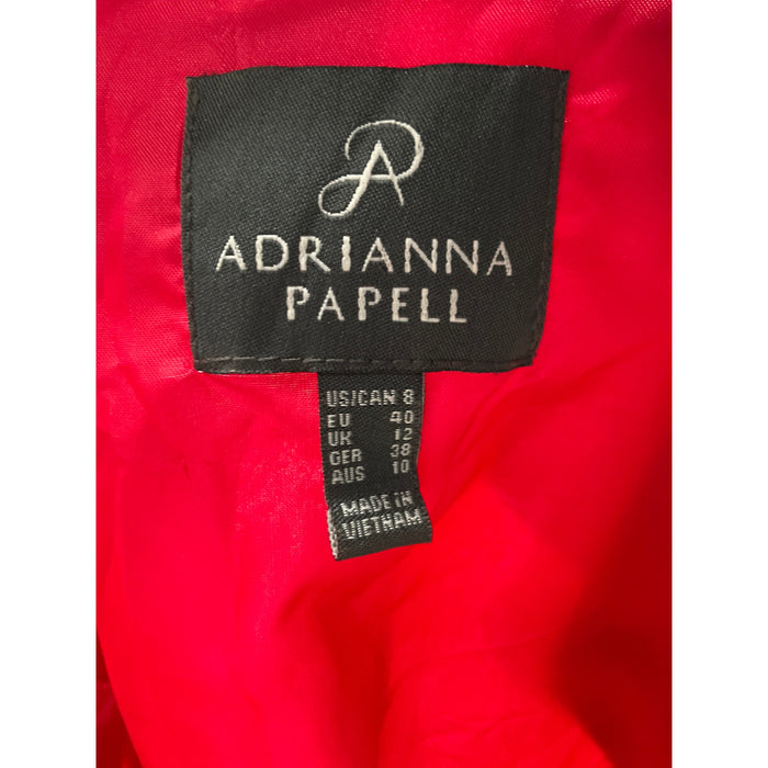 Red Adrianna Papell Shift Midi Dress - Size 8