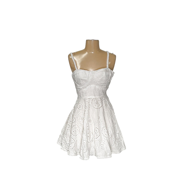 Zara White A-Line Dress XS