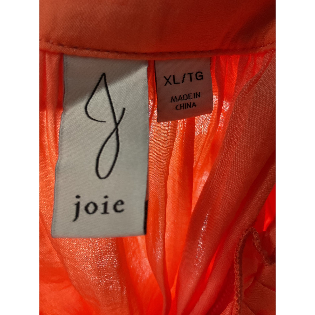 Joie Orange Blouse XL