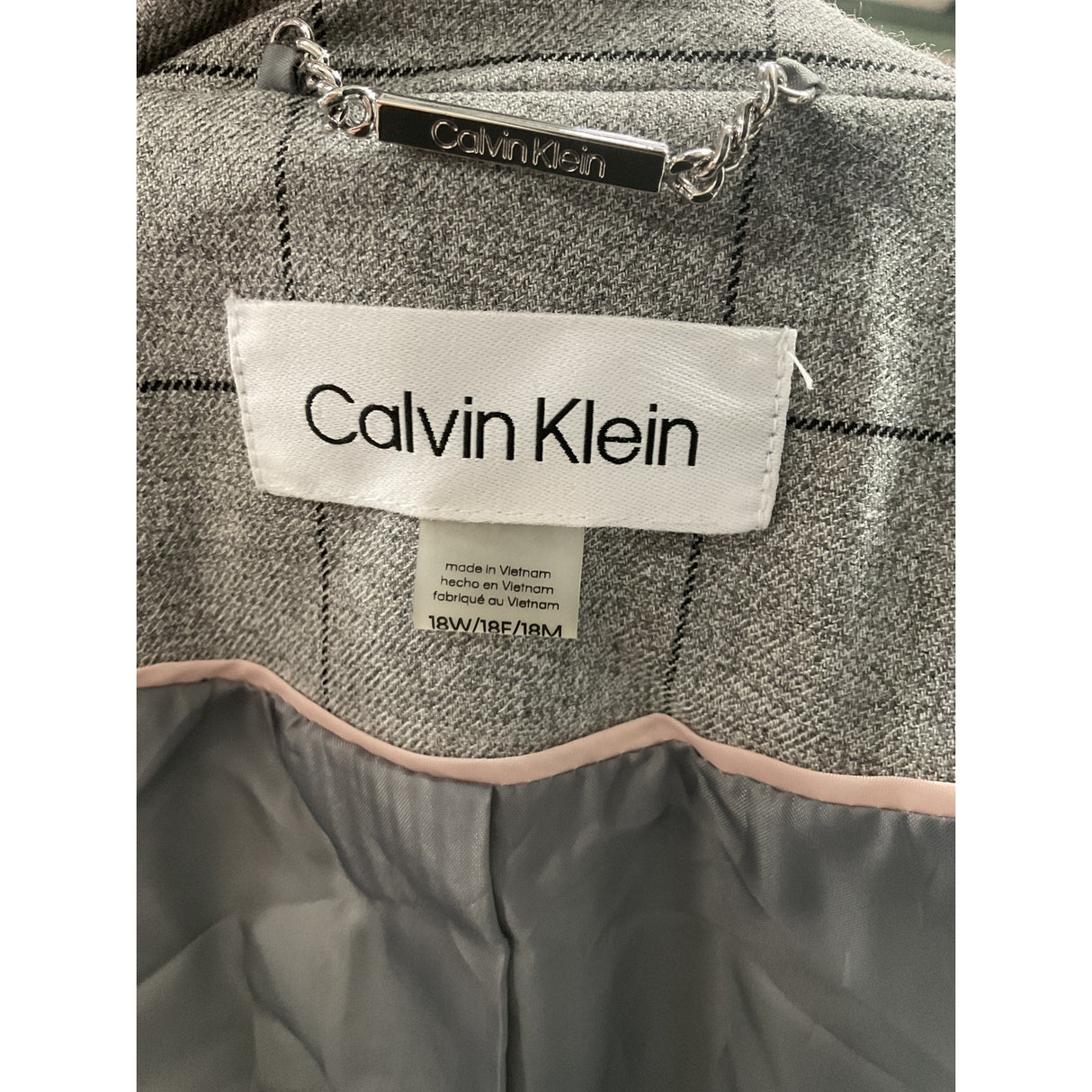 Calvin Klein Gray Women's Overcoat Size 18W