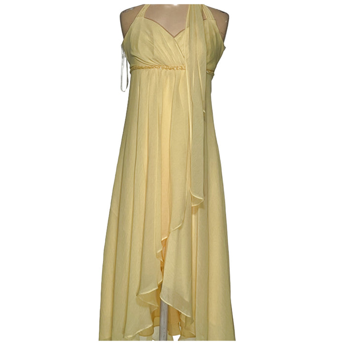 David's Bridal Yellow Maxi Dress - Women's Size 2