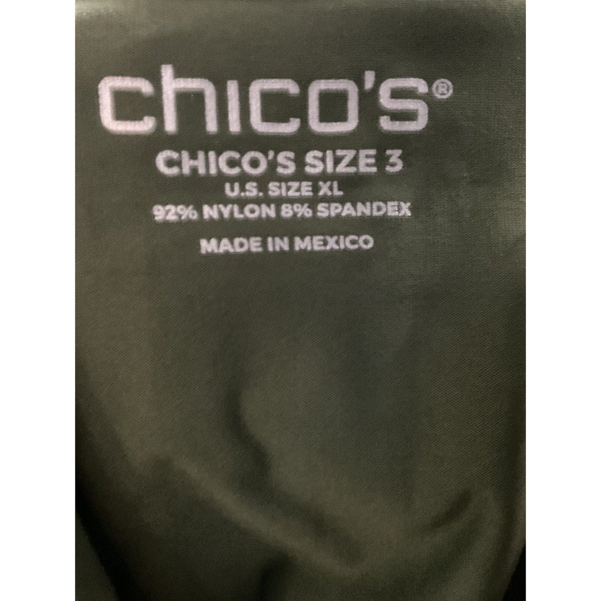 Women's Chico's Green Nylon Tank XL - Casual/Travel