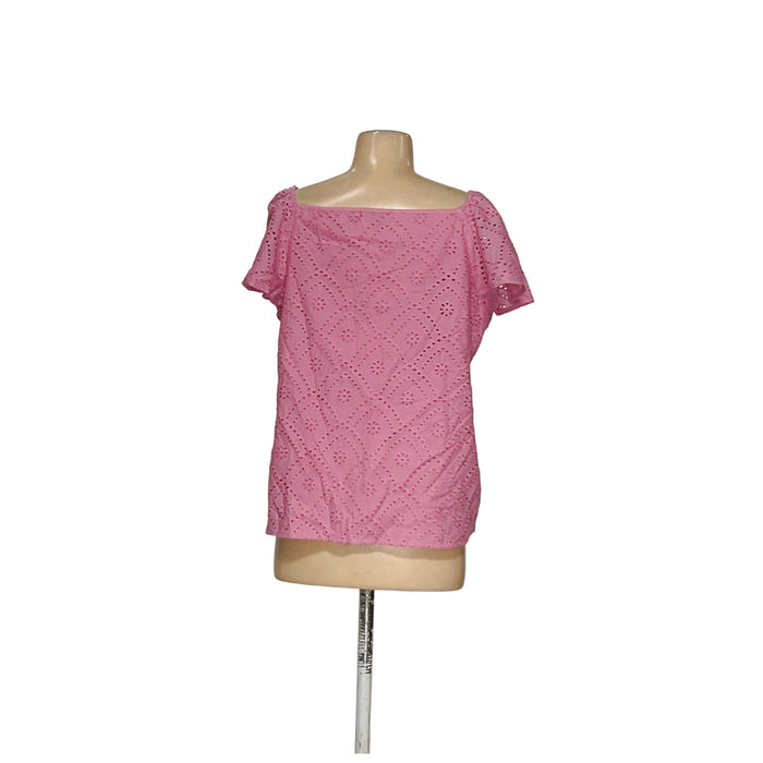 Ann Taylor Pink 100% Cotton Blouse - M