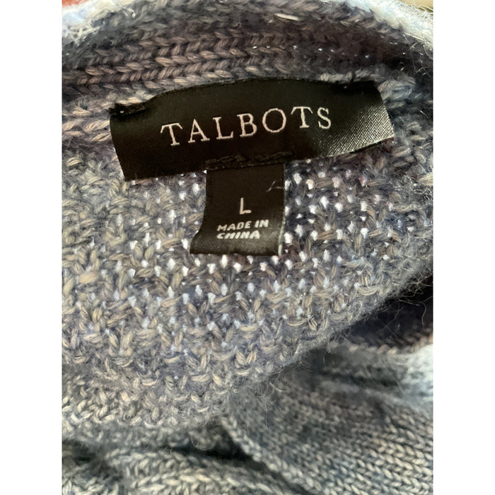 Talbots Blue Merino Wool Cardigan - Women's L