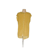 Tahari Yellow Canvas Blouse - Size L