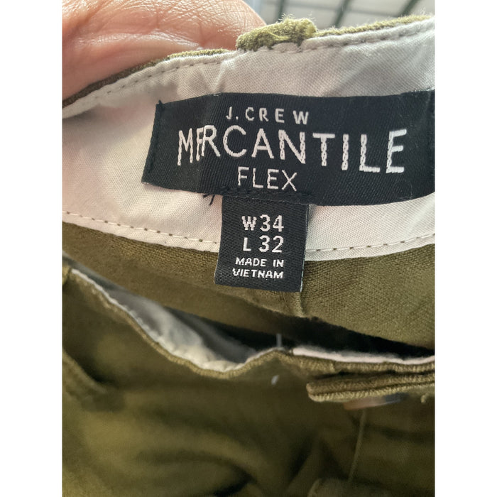 J.CREW Green Cargo Pants Size 34