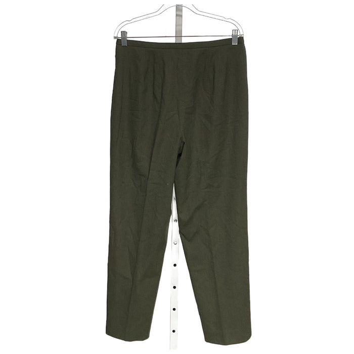 Talbots Women's Green Wool Ankle Pants Size 12P