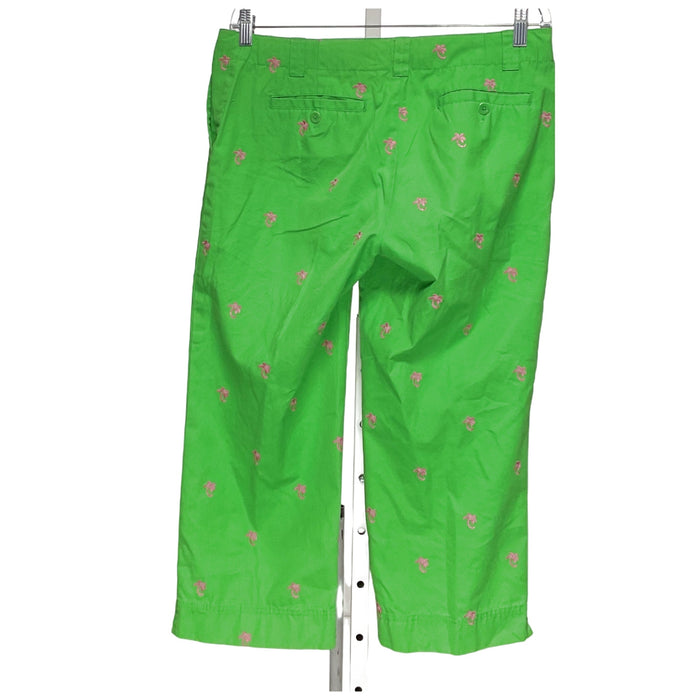 Lilly Pulitzer Green Capri Pants - Women's Size 8