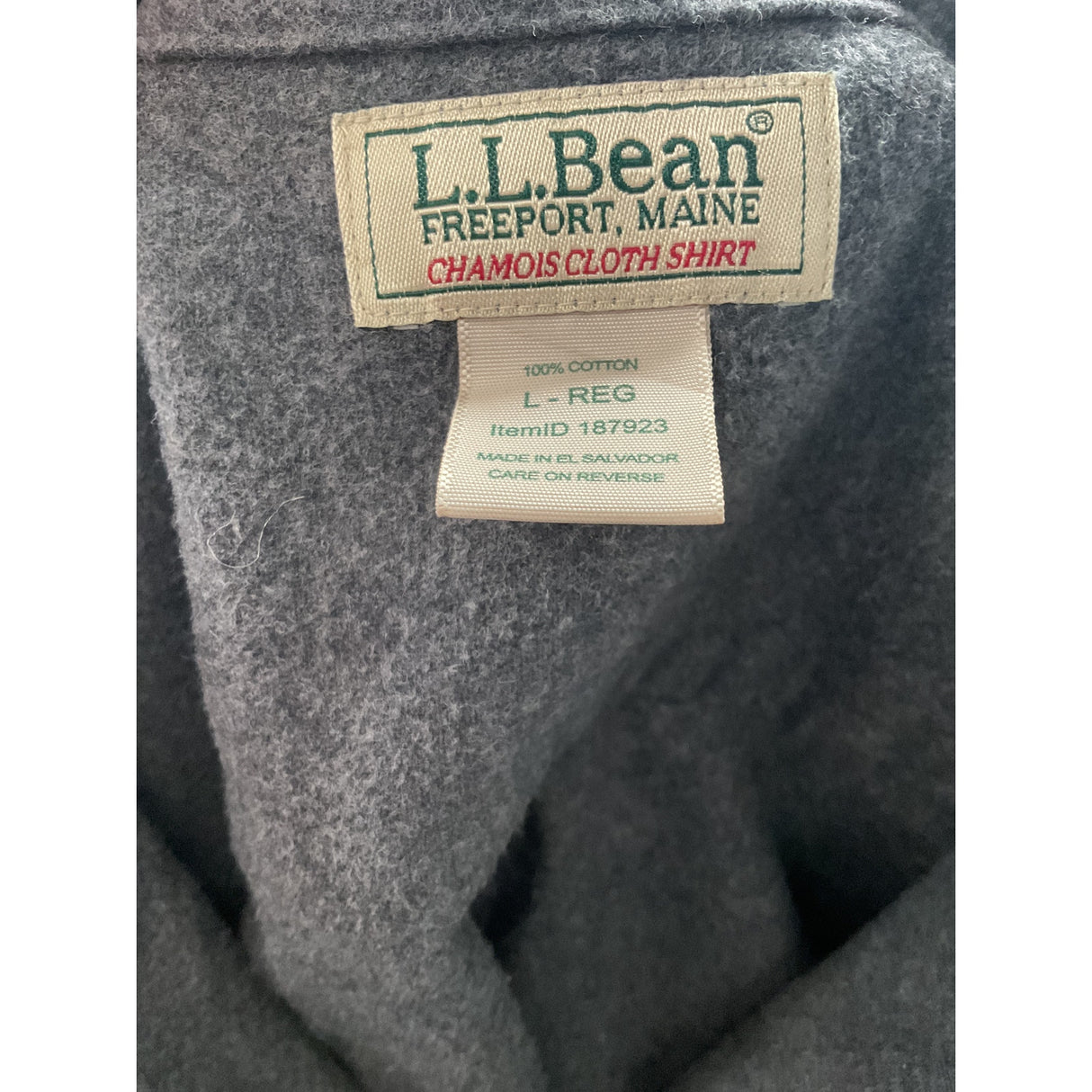 L.L. BEAN Men's Cotton Anorak Jacket in Gray (Size L)