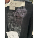 LOFT Black Midi Blouson Dress - Size S