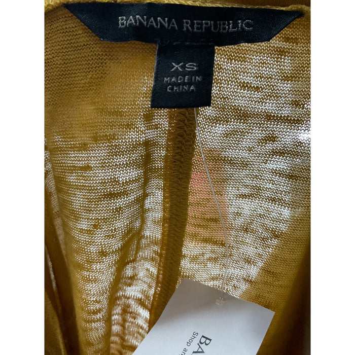 Banana Republic Yellow Linen Blouse XS