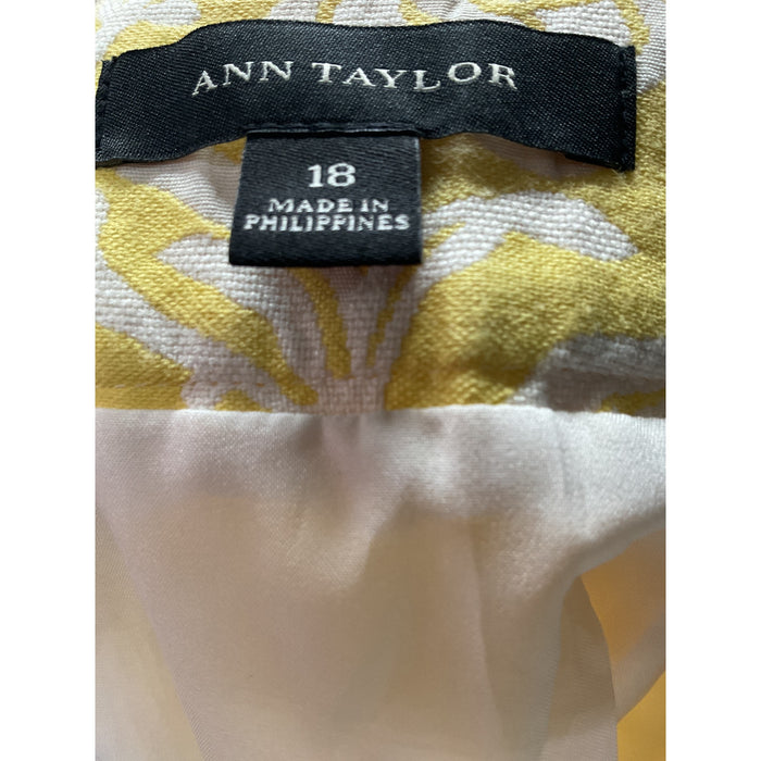 Ann Taylor Yellow Cotton Mini Skirt