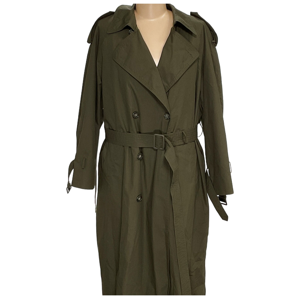 London Fog Green Cotton Trench Coat