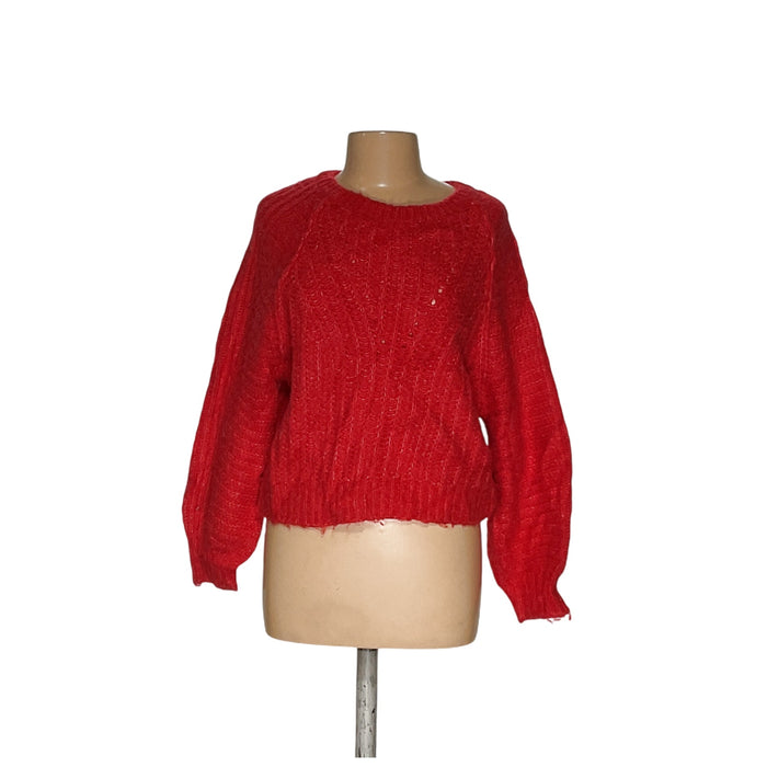 Free People Red Pullover Sweater XS