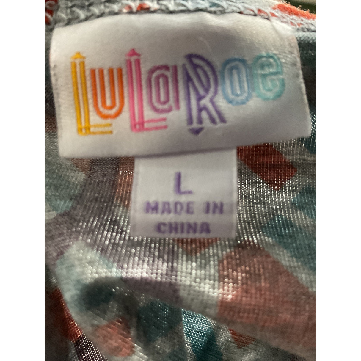 Lularoe Multicolor Graphic Print Blouse, Women's L