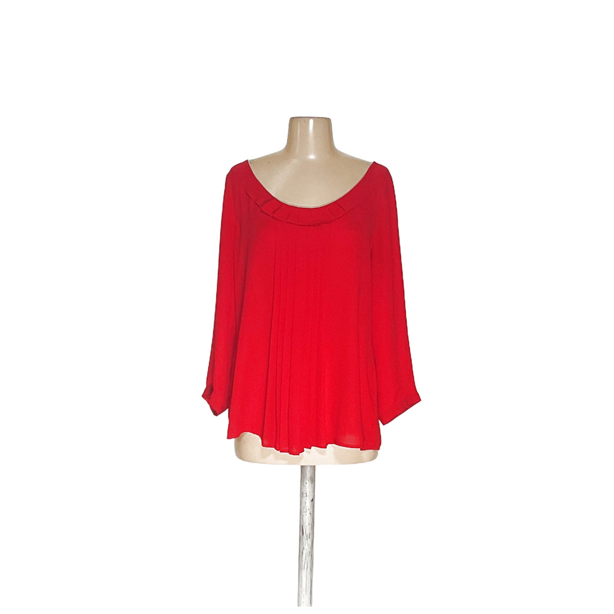 LOFT Red Chiffon Blouse M