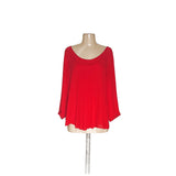 LOFT Red Chiffon Blouse M