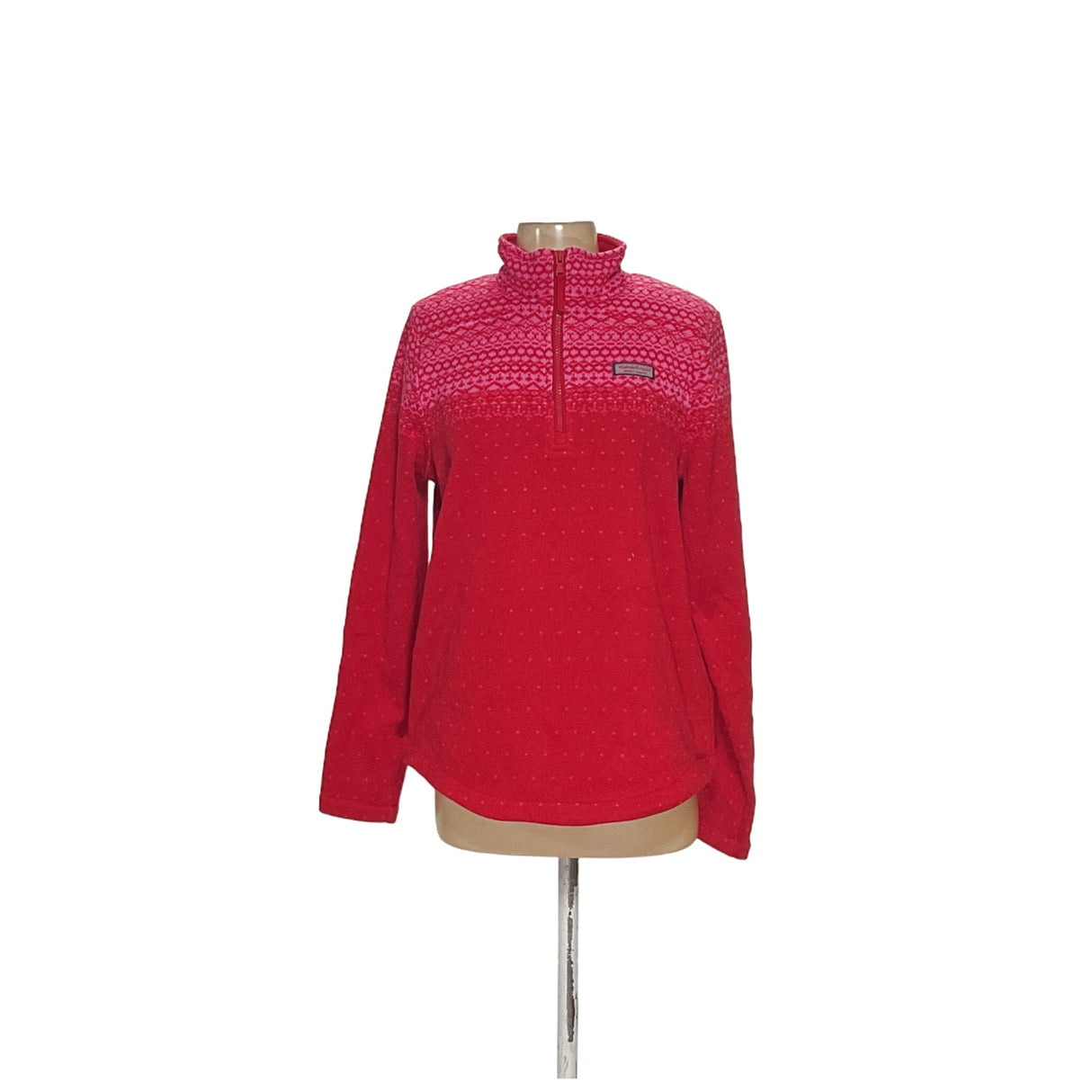 Vineyard Vines Women's Red Henley Sweater