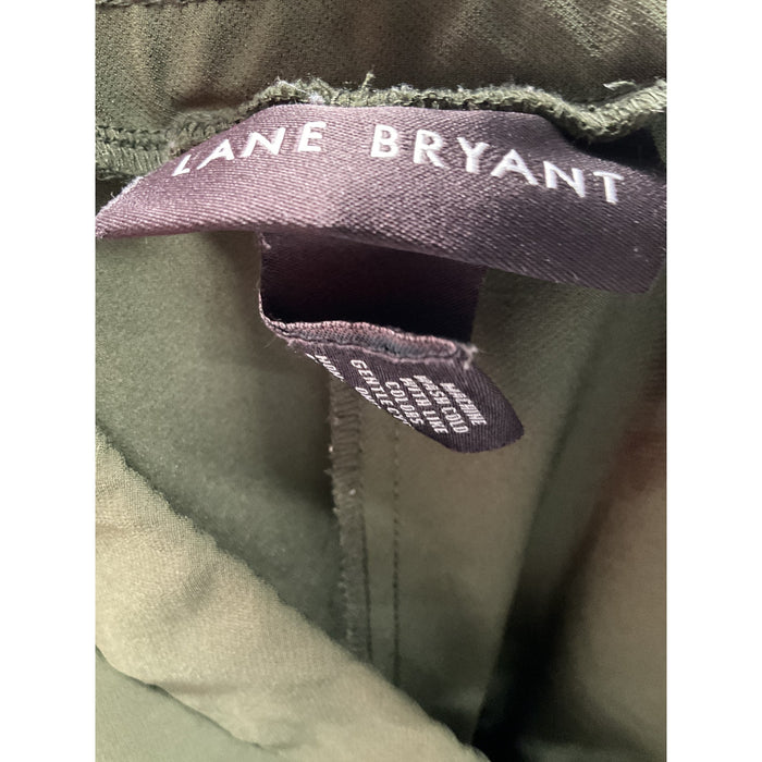 Lane Bryant Plus-Size Green Ankle Pants, Size 20