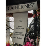 Catherines Floral Cover Up - Black, 1X