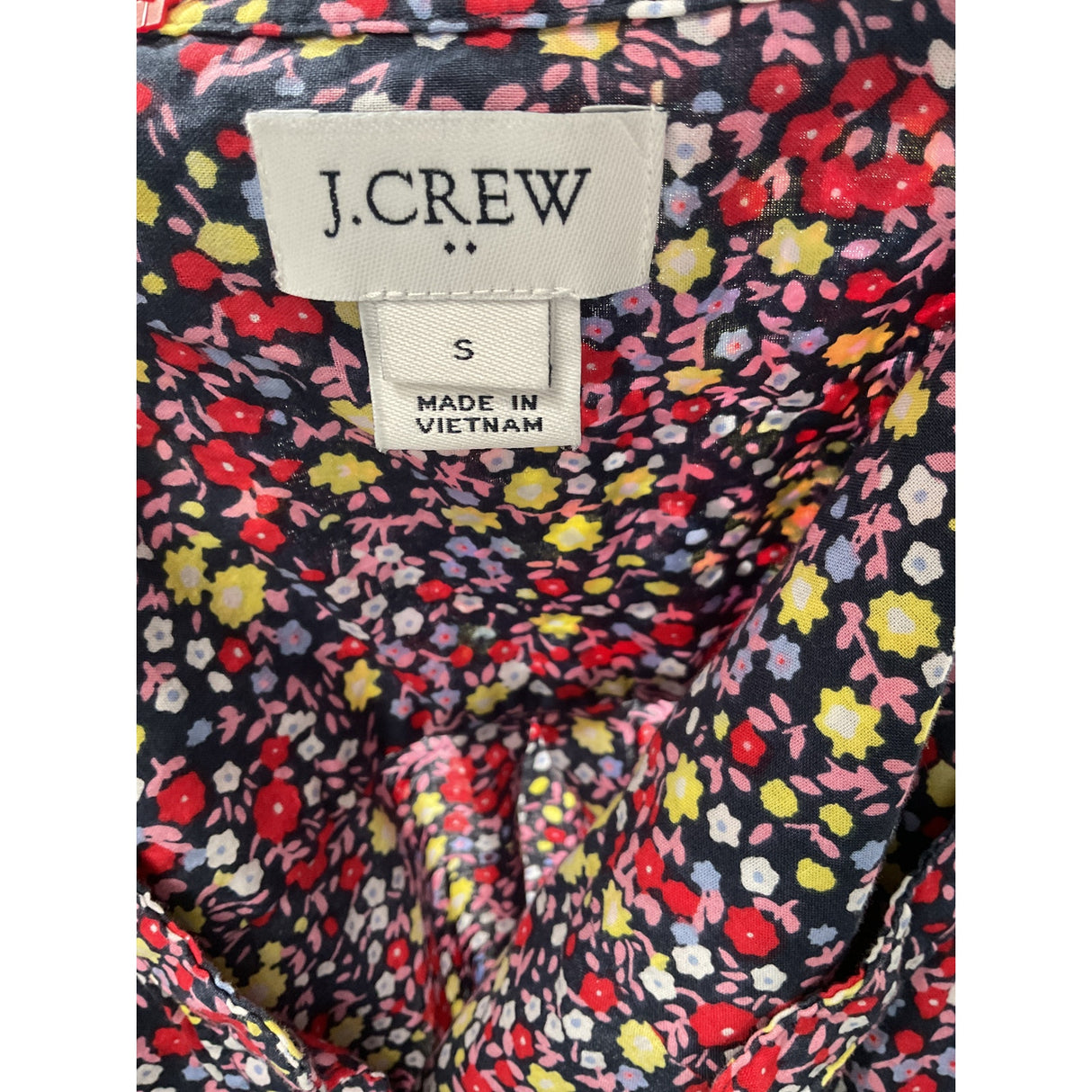 J. Crew Blue Floral Button-Up Shirt