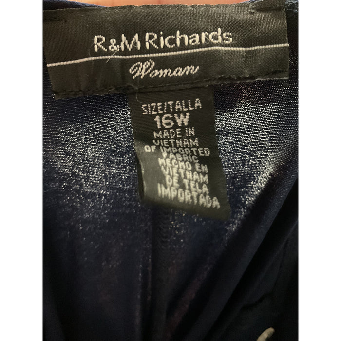 R & M RICHARDS Blue Plus Size A-Line Dress