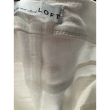 LOFT White Cotton Ankle Jeans, Size 12