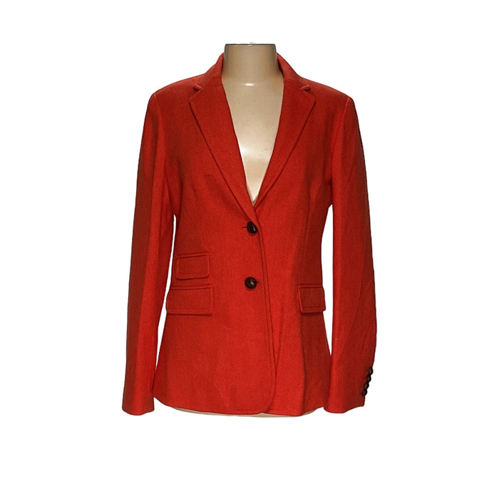 J. CREW Orange Wool Blazer - Women's Size 14