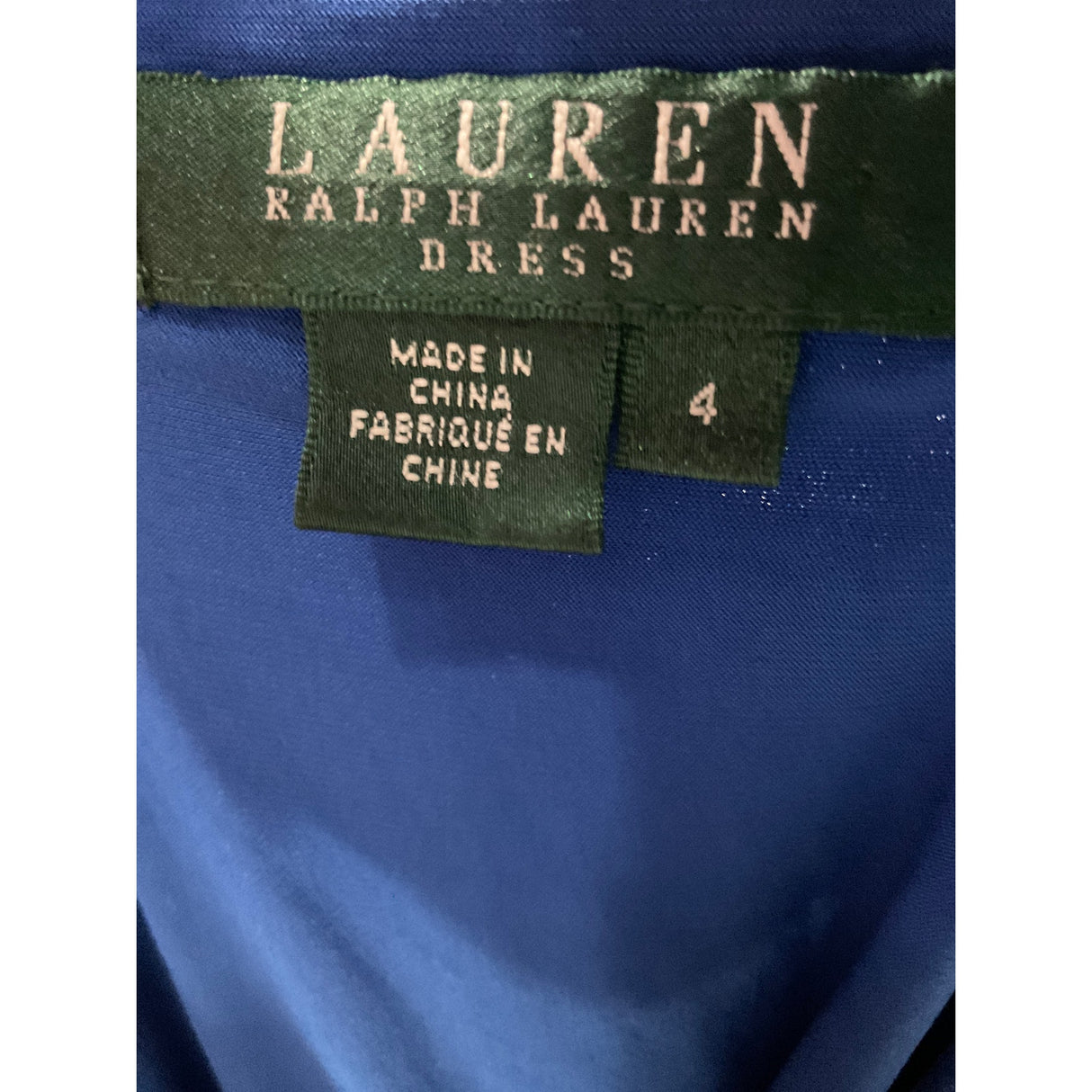 Lauren Ralph Lauren Blue Bodycon Midi Dress, size 4