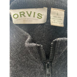 Orvis Black Henley Sweater - Men's L