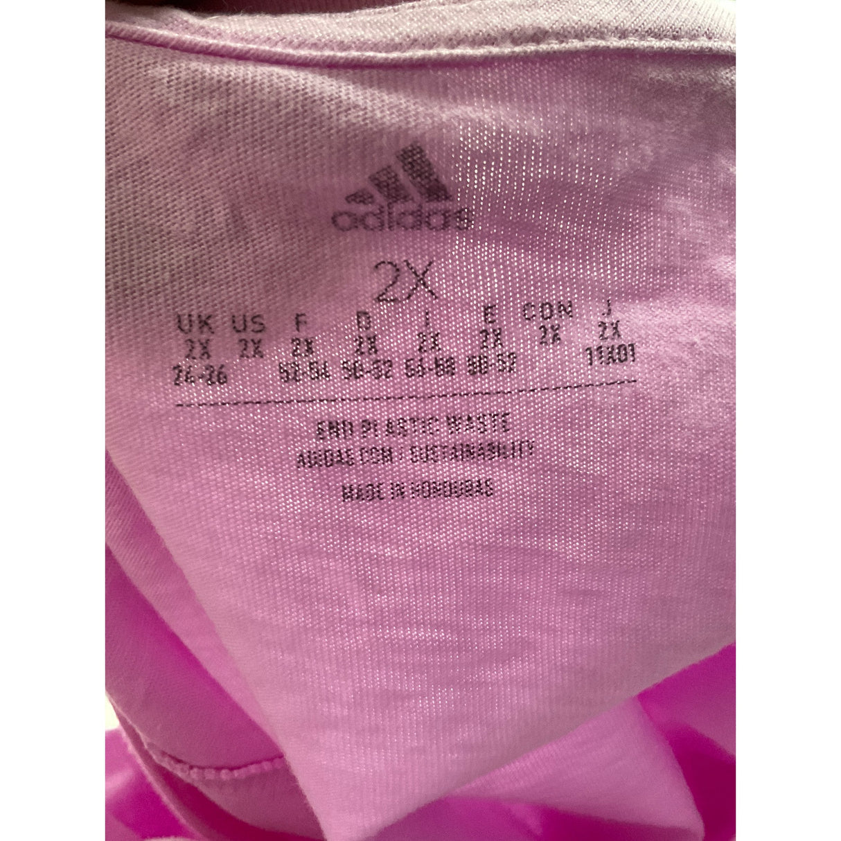 2XS adidas Purple Cotton Activewear Top