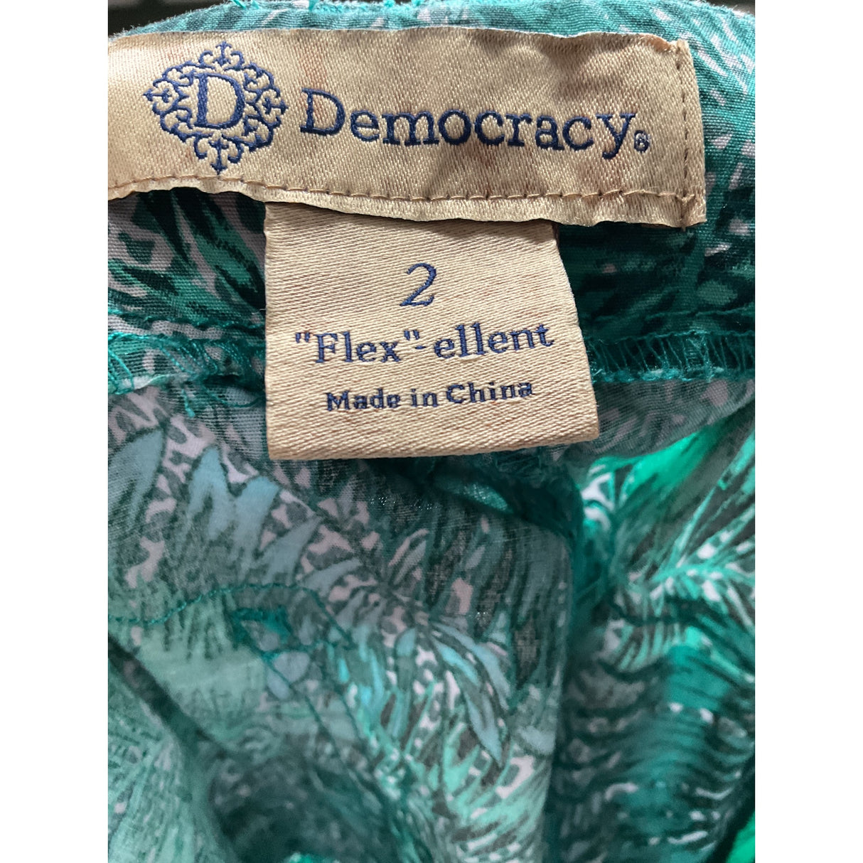 Democracy Green Ankle Pants - Size 2