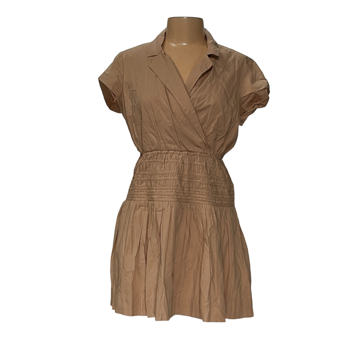 Anthropologie Brown Blouson Dress